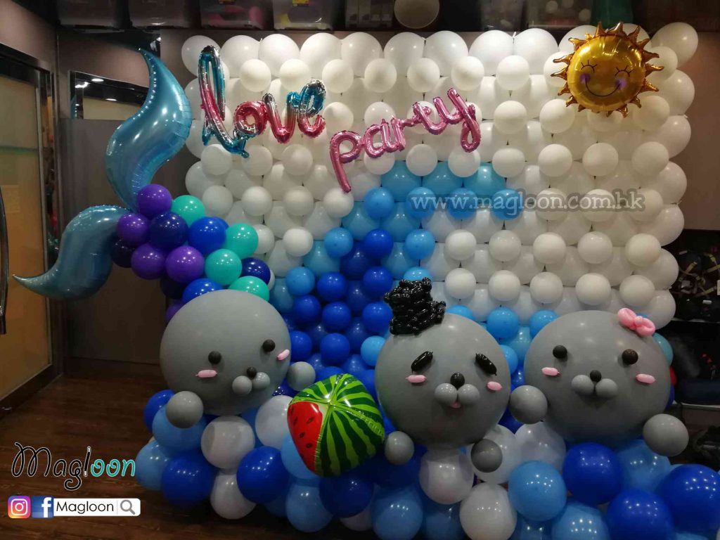 海洋主題氣球牆 Ocean Balloon Wall